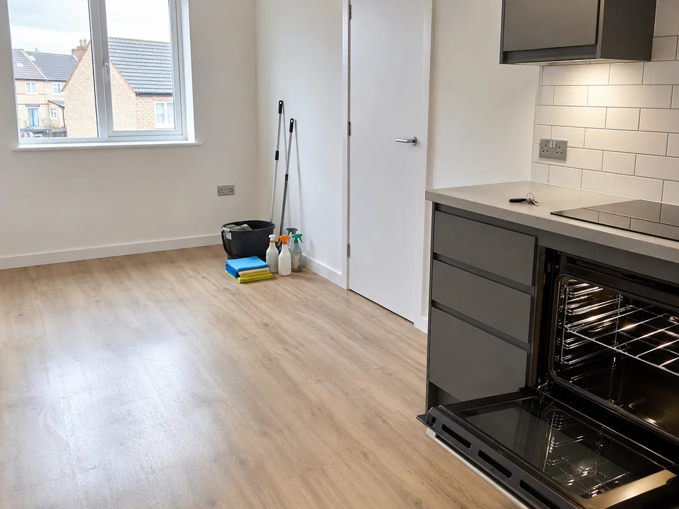 Empty rental property cleaned to inspection standard for end of tenancy